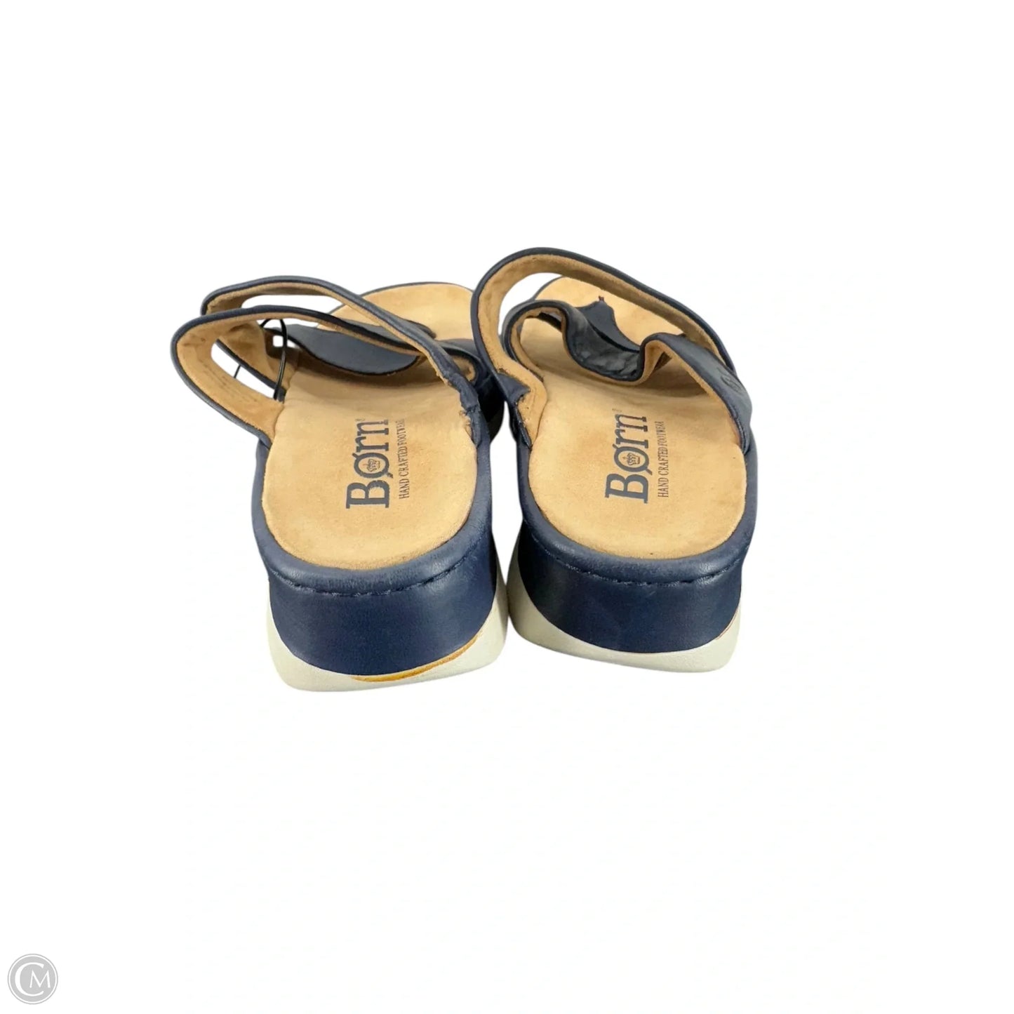 Sandals Flats By Born In Navy, Size: 6