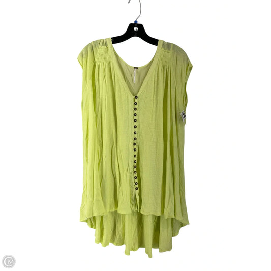 Top Short Sleeve By Free People In Yellow, Size: S