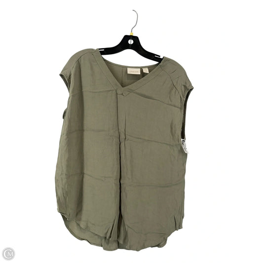 Top Sleeveless By Chicos In Green, Size: M