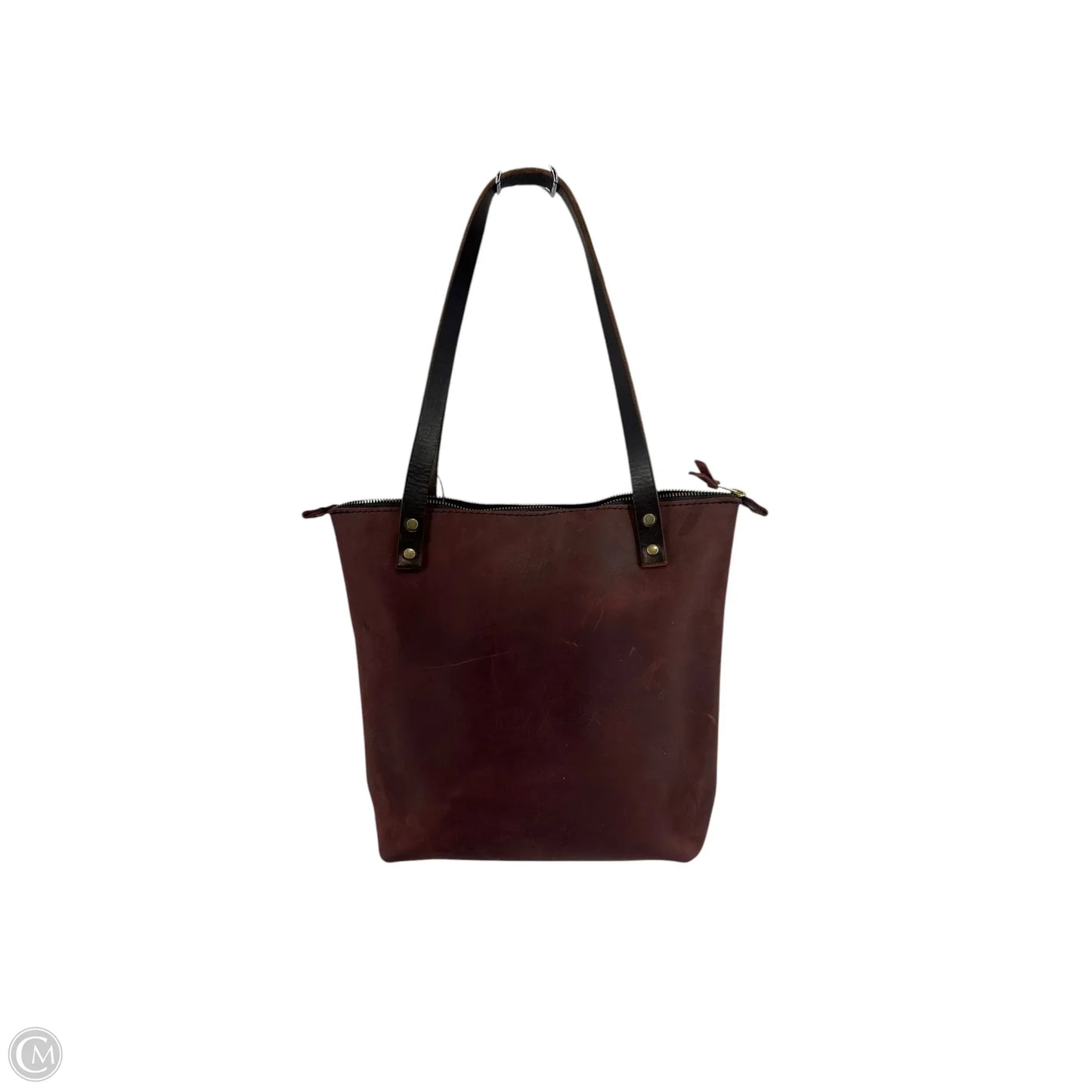 Handbag Leather By Portland Leather, Size: Large