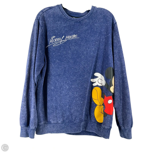 Sweatshirt Crewneck By Disney In Blue, Size: M