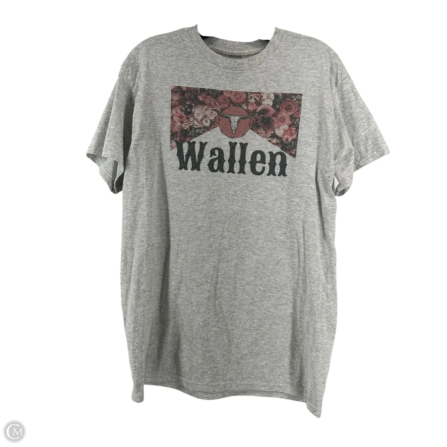 Top Short Sleeve By Gildan In Grey, Size: M