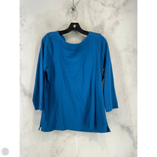 Top 3/4 Sleeve By Chicos In Blue, Size: 2
