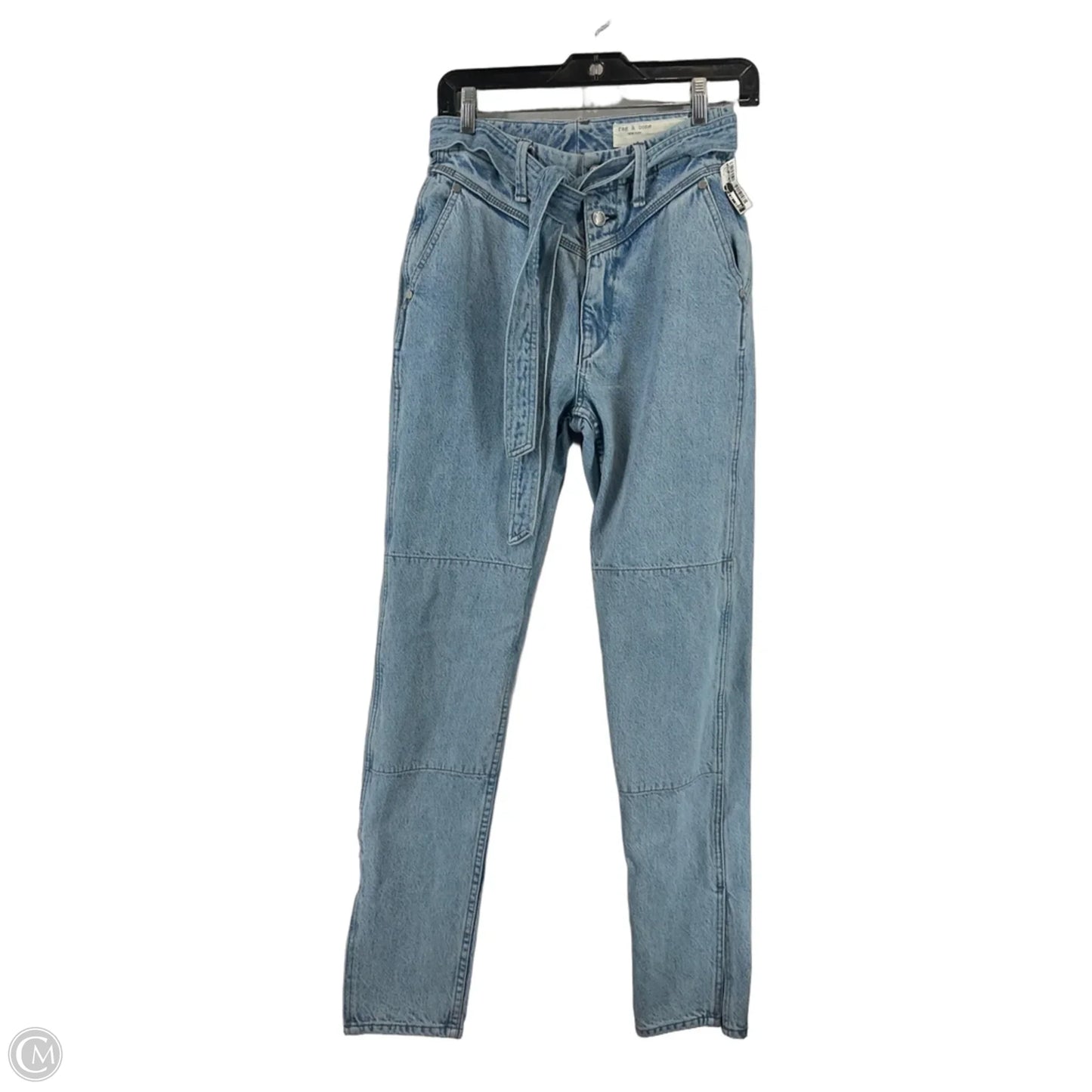 Jeans Straight By Rag And Bone In Blue Denim, Size: 0