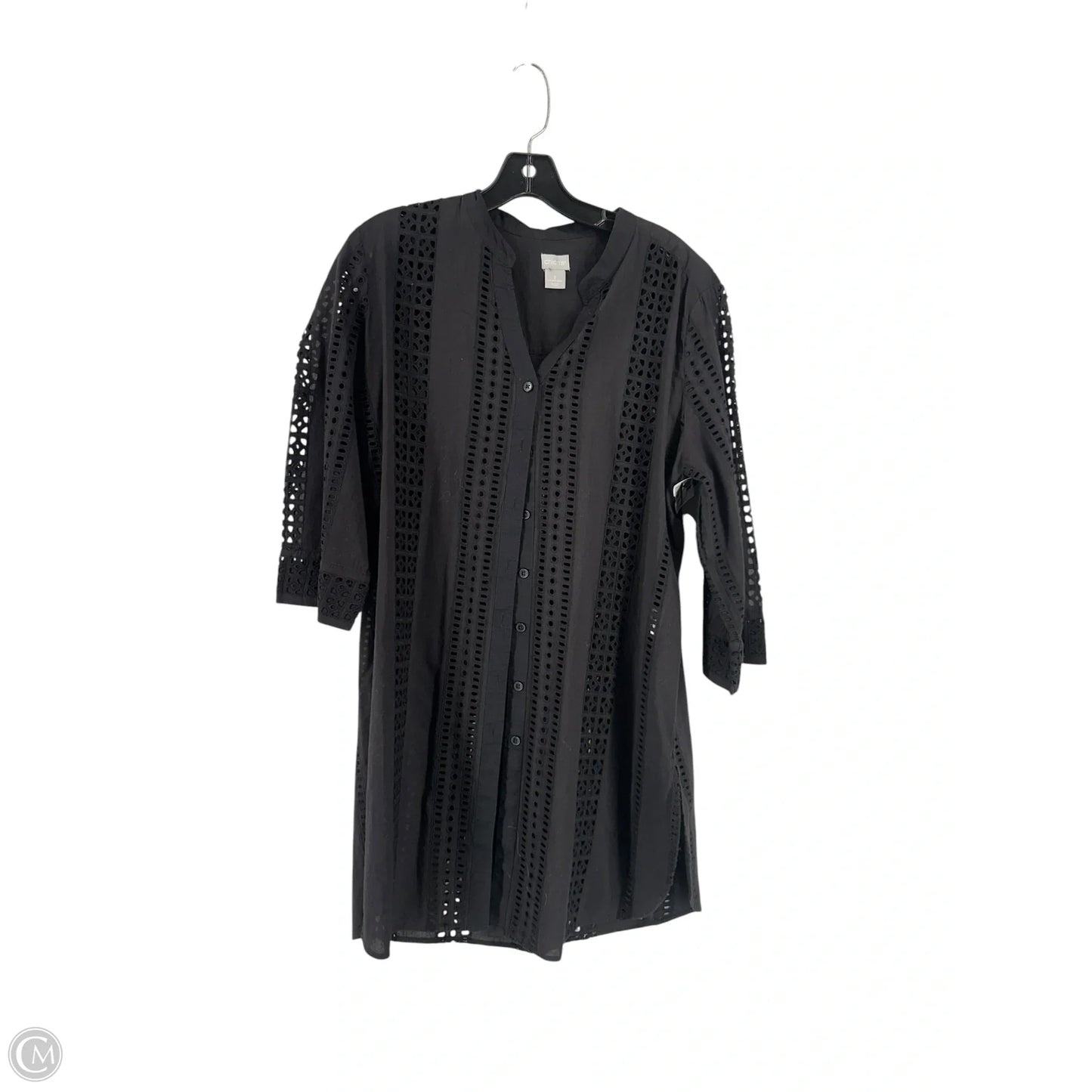 Top Long Sleeve By Chicos In Black, Size: 2