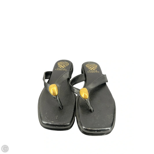 Sandals Flats By Vince Camuto In Black, Size: 6.5