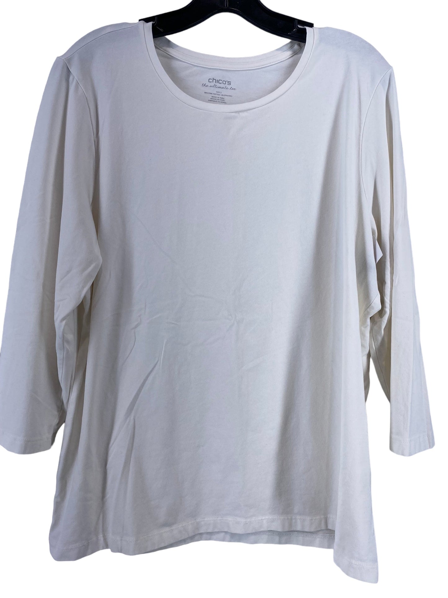 Top Long Sleeve Basic By Chicos  Size: 3