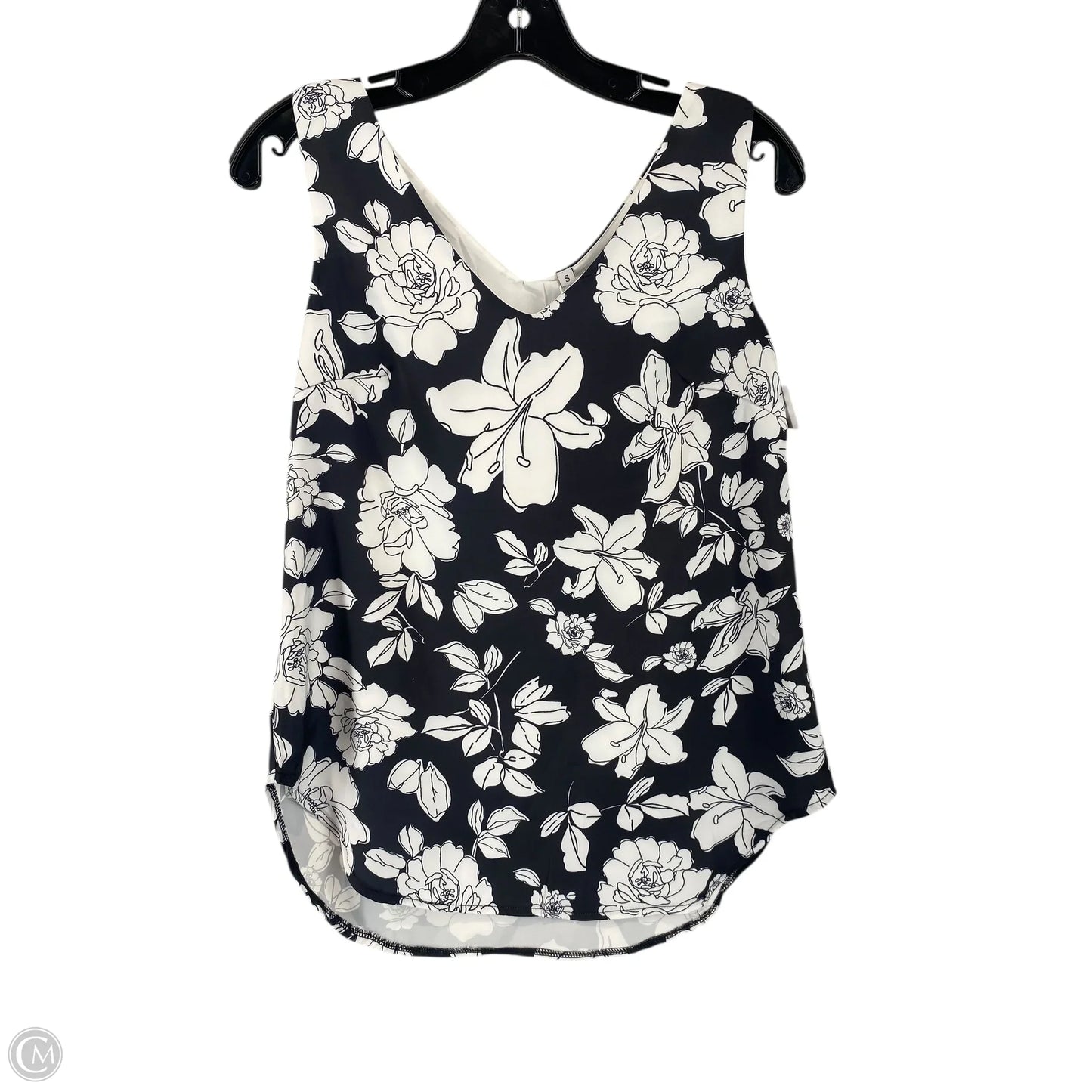 Top Sleeveless By Clothes Mentor In Black & White, Size: S