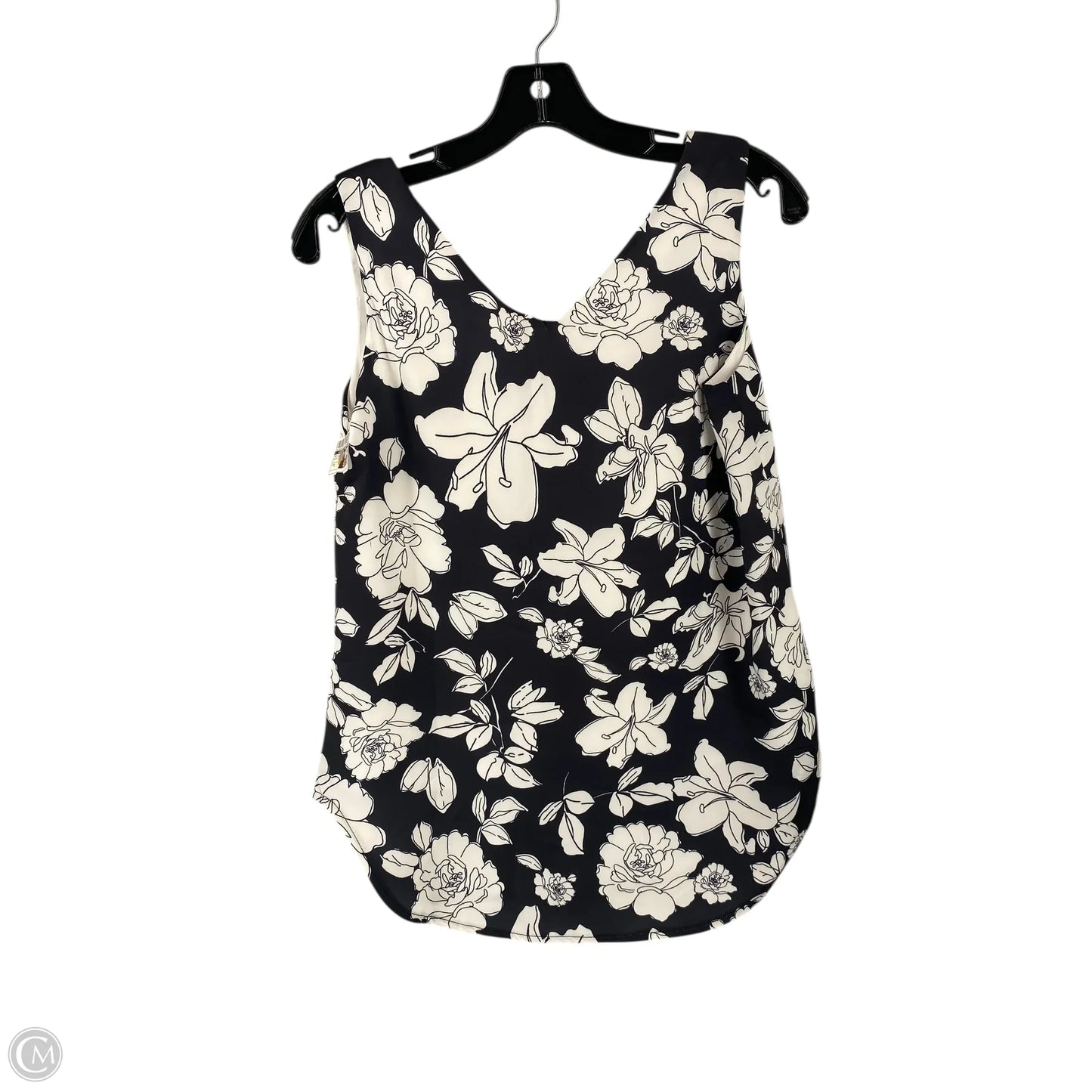 Top Sleeveless By Clothes Mentor In Black & White, Size: S