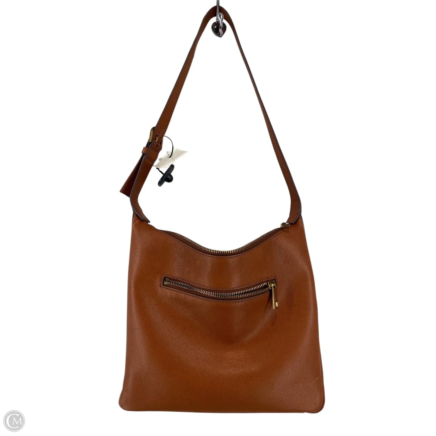 Handbag Leather By Fossil, Size: Medium