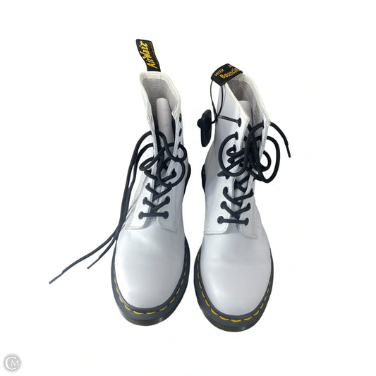 Boots Combat By Dr Martens In White, Size: 8