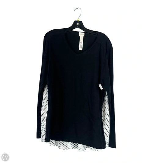 Top Long Sleeve By Chicos In Black