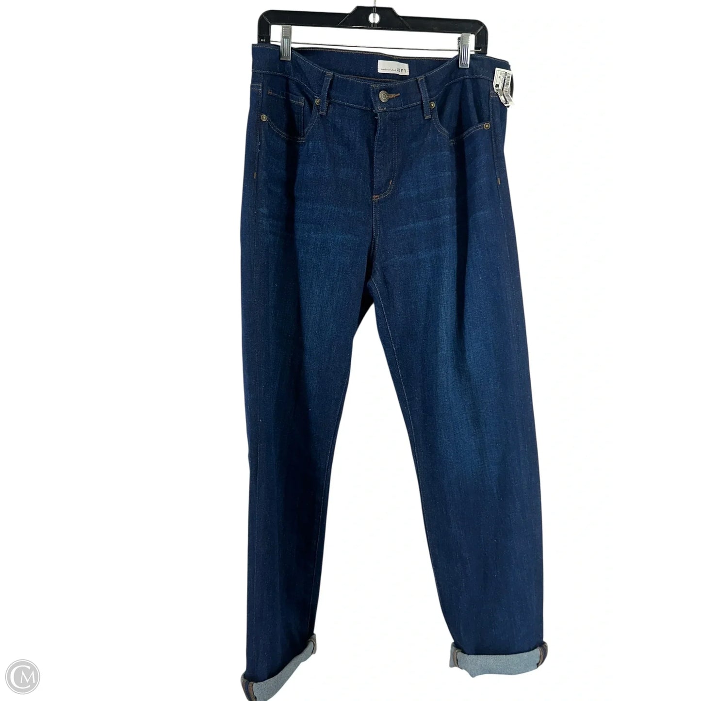 Jeans Boyfriend By Loft In Blue Denim, Size: 10