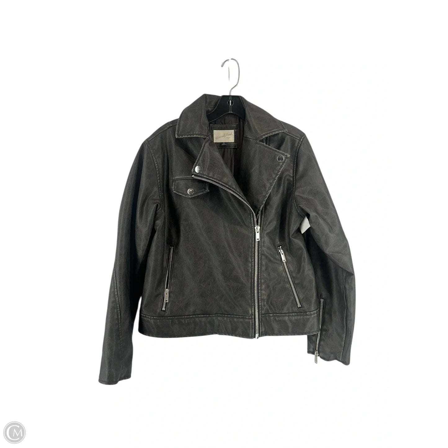 Jacket Moto Leather By Universal Thread In Black, Size: Xs