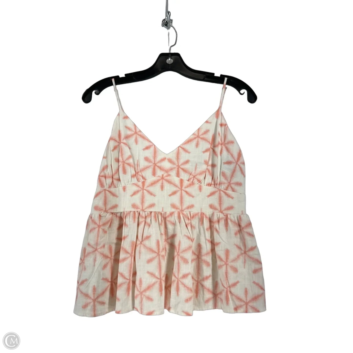 Top Sleeveless By Loft In Pink & White, Size: S
