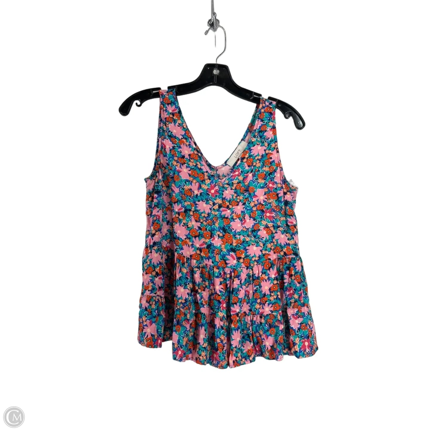 Top Sleeveless By Loft In Floral Print, Size: Xs
