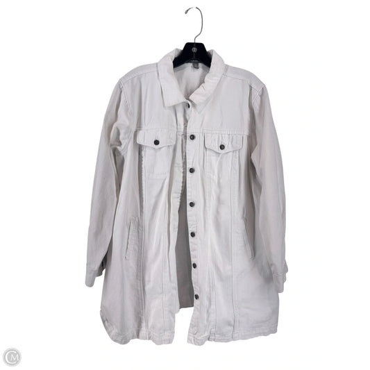 Jacket Denim By Jessica London In White, Size: 18