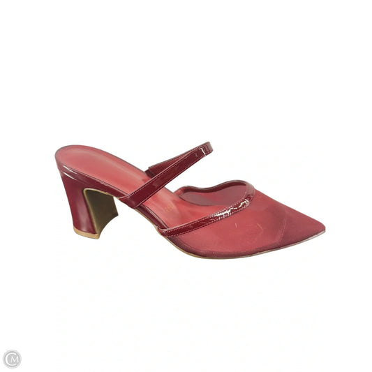 Shoes Heels Block By Anne Klein In Maroon, Size: 7.5
