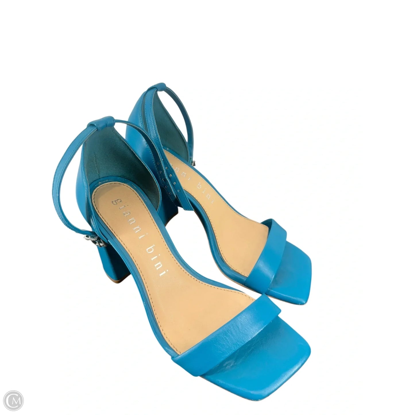 Sandals Heels Block By Gianni Bini In Teal, Size: 6