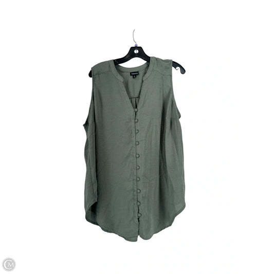 Top Sleeveless By Torrid In Green, Size: 1x