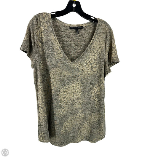Top Short Sleeve By White House Black Market In Gold, Size: L