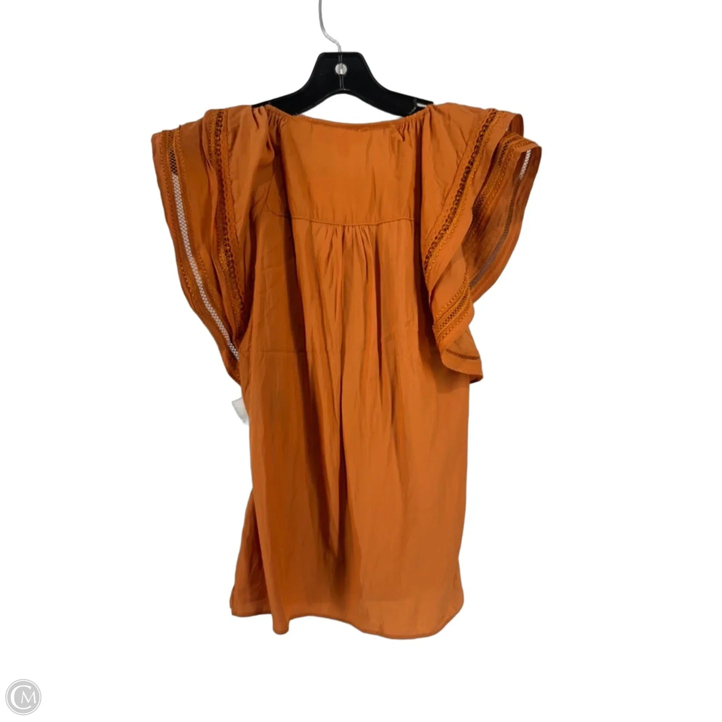 Blouse Short Sleeve By Philosophy In Orange, Size: S