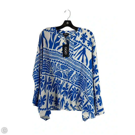 Tunic Short Sleeve By Johnny Was In Grey, Size: Xl