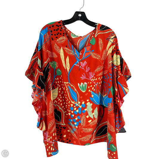 Blouse Short Sleeve By Easel In Multi-colored, Size: M