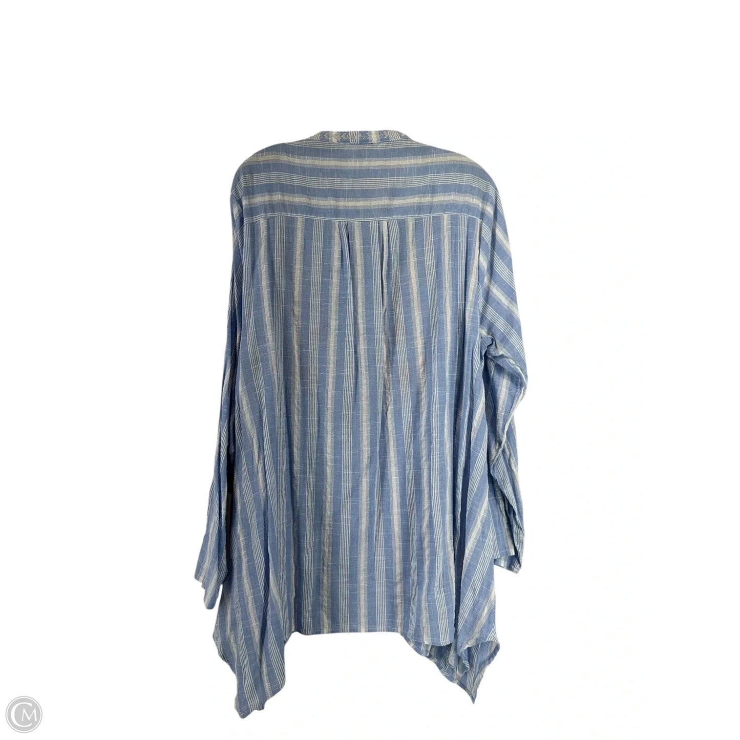 Tunic Long Sleeve By Andree By Unit In Blue, Size: 1x