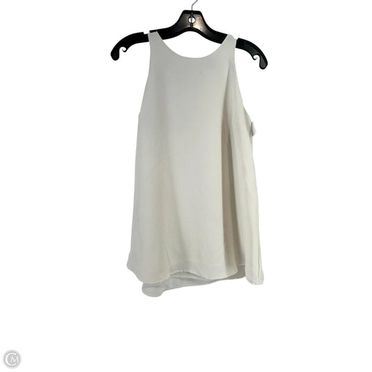 Blouse Sleeveless By Ann Taylor In White, Size: M