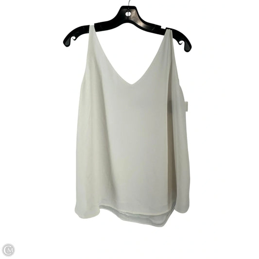 Blouse Sleeveless By Loft In White, Size: M