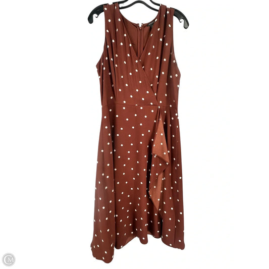 Dress Party Midi By Ann Taylor In Polkadot Pattern, Size: 10