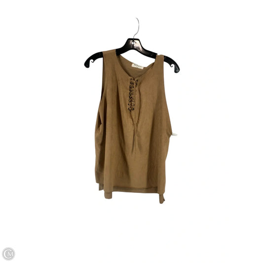 Tank Top By Clothes Mentor In Brown, Size: Xl
