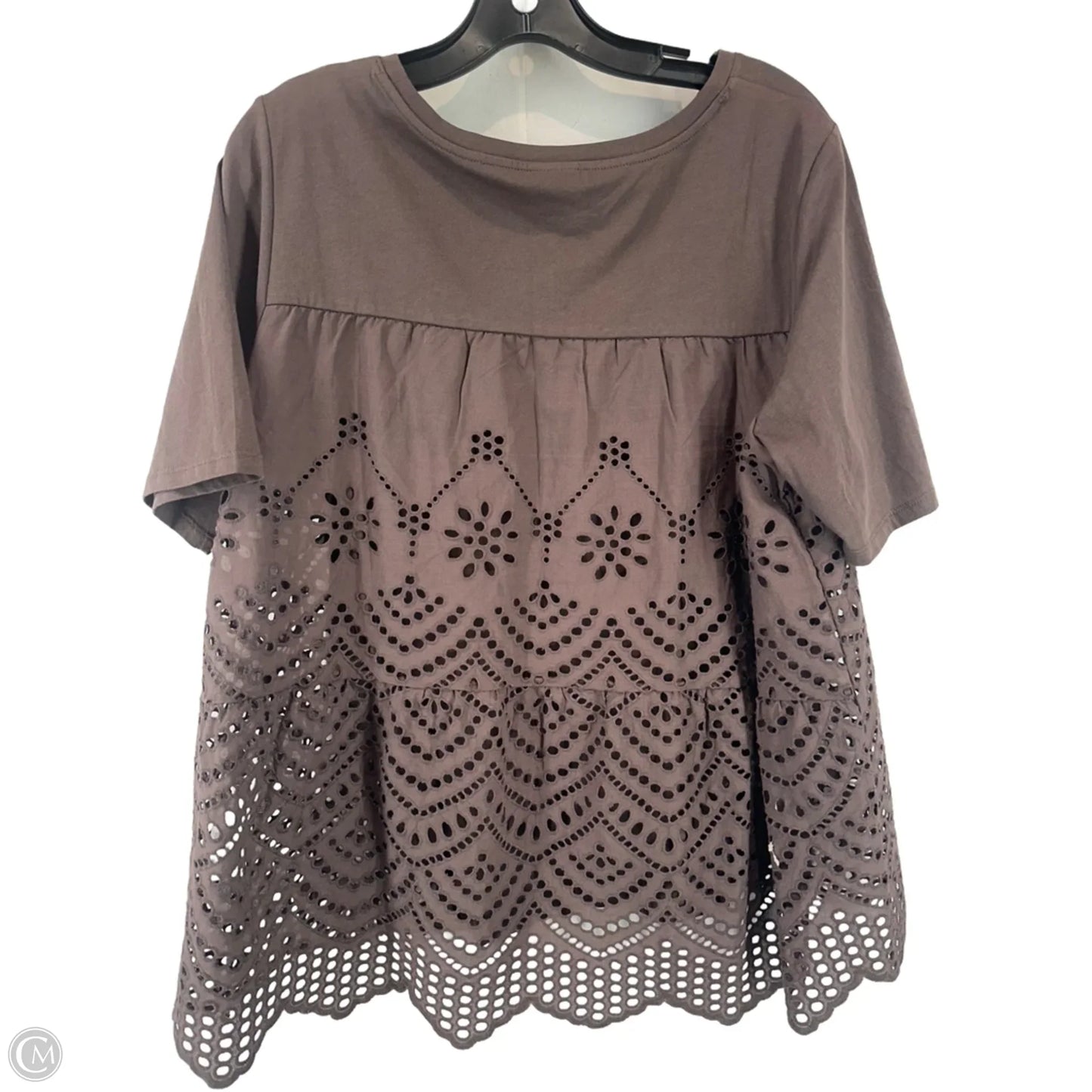 Top Short Sleeve By Chicos In Brown, Size: 2