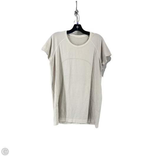 Athletic Top Short Sleeve By Lululemon In White, Size: 14