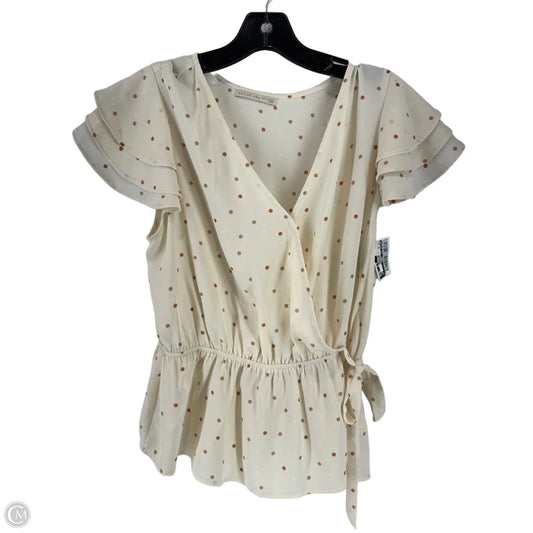 Top Short Sleeve By Active Usa In Polkadot Pattern, Size: L