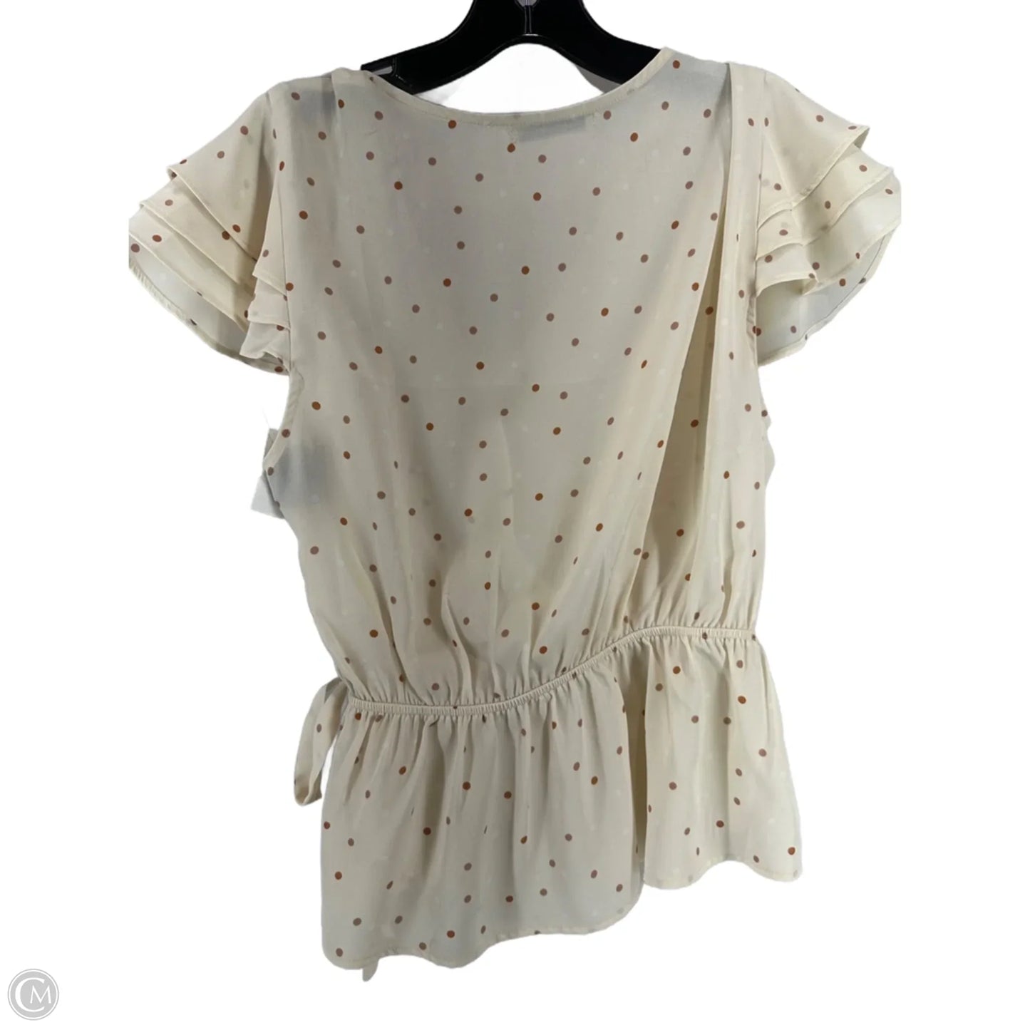 Top Short Sleeve By Active Usa In Polkadot Pattern, Size: L
