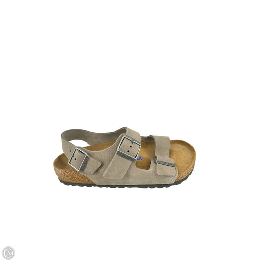 Sandals Flats By Birkenstock In Grey, Size: 11