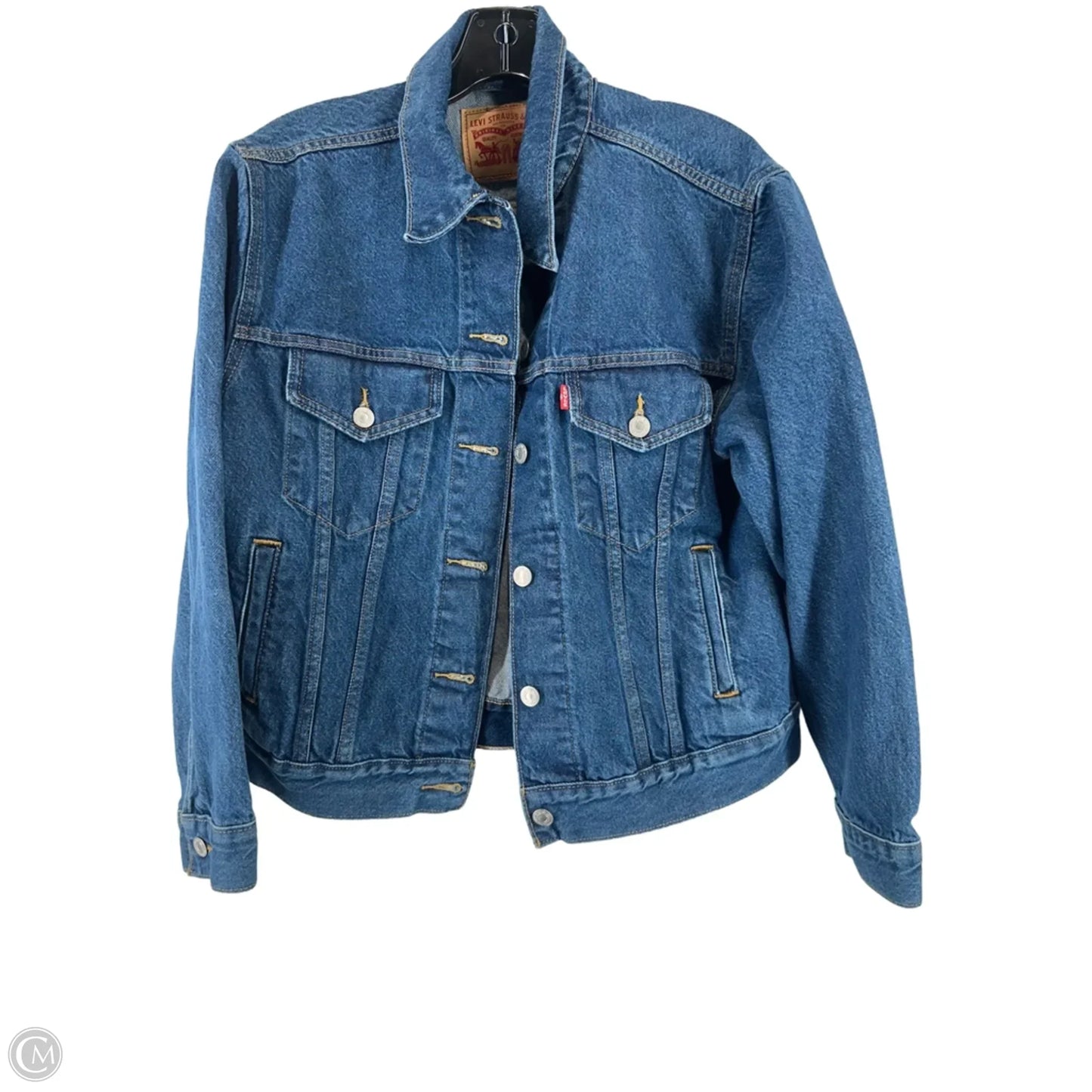 Jacket Denim By Levis In Blue Denim, Size: M