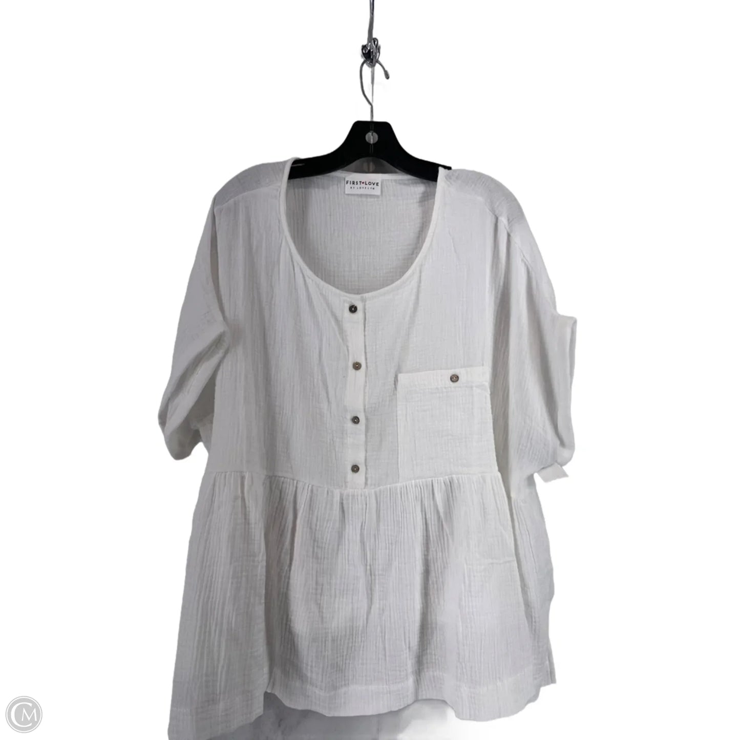 Top Short Sleeve By First Love In White, Size: M