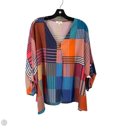 Top Short Sleeve By Umgee In Multi-colored, Size: L