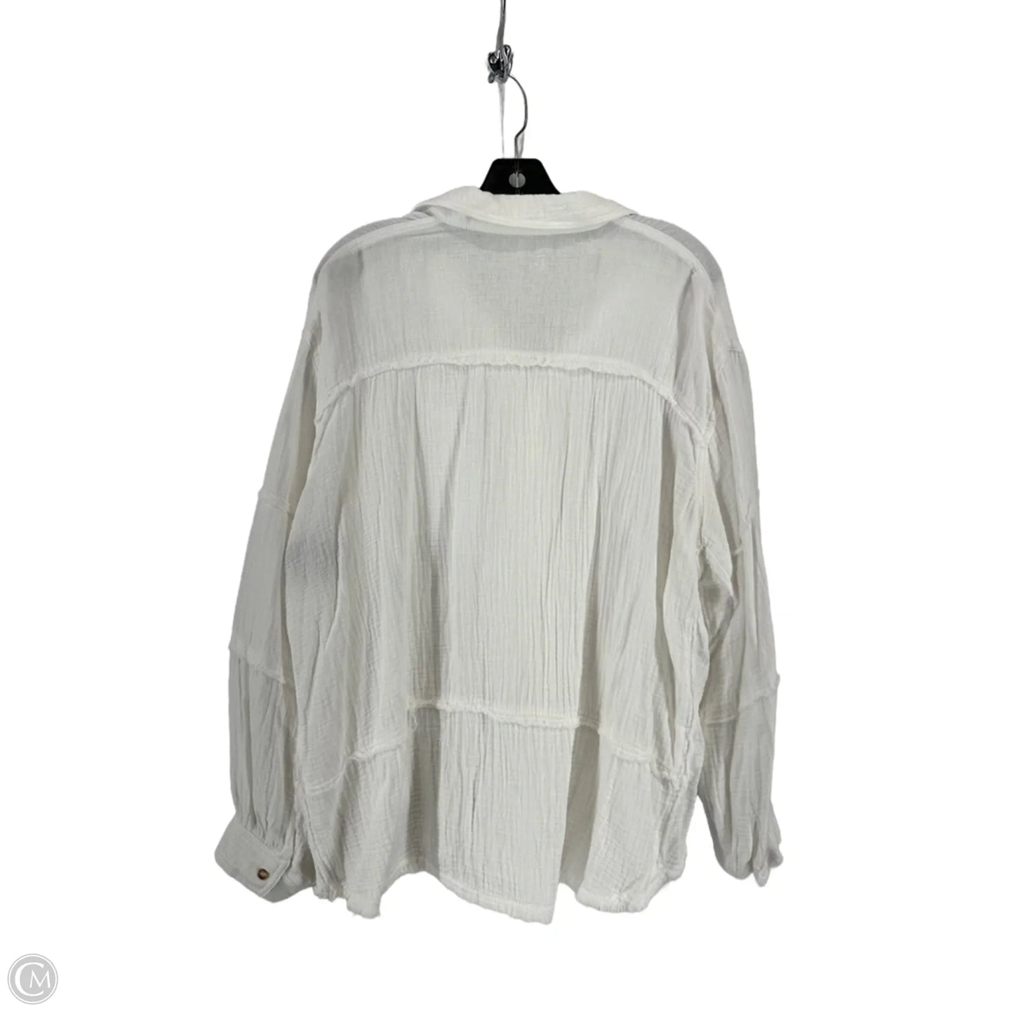 Top Long Sleeve By Easel In White, Size: 1x