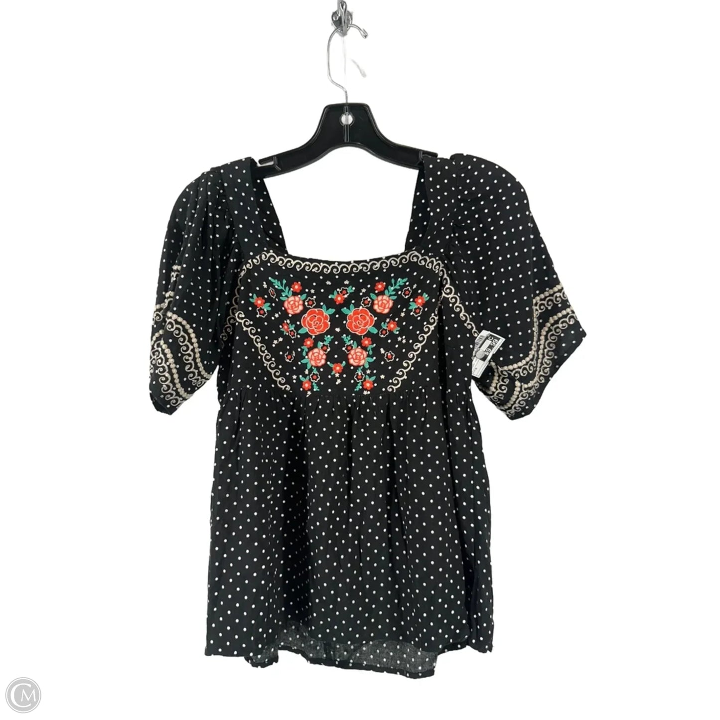 Top Short Sleeve By Clothes Mentor In Polkadot Pattern, Size: M