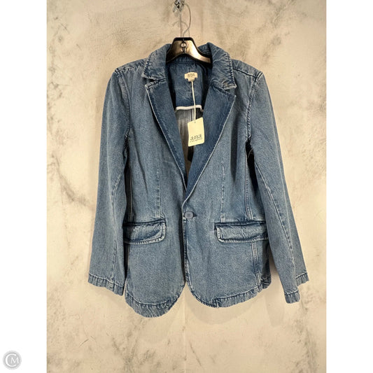 Blazer By Ana In Blue Denim, Size: L