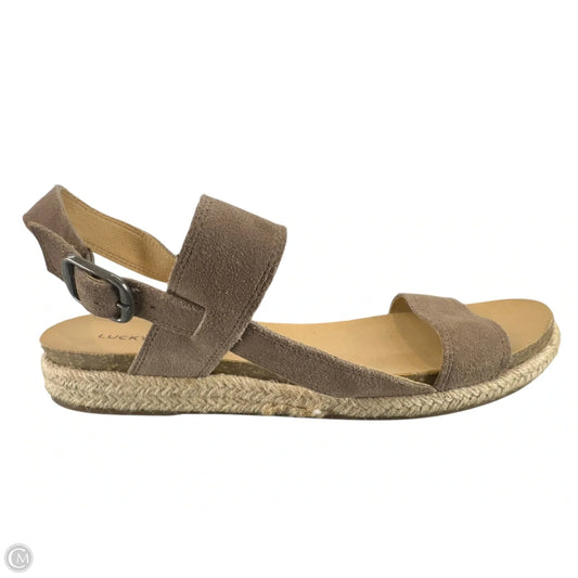 Sandals Flats By Lucky Brand In Tan, Size: 9.5