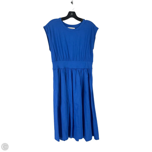 Dress Casual Midi By Loft In Blue, Size: Lp