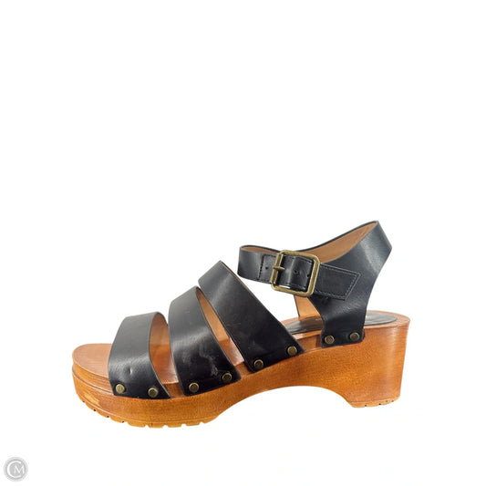 Sandals Heels Block By Qupid In Black & Brown, Size: 8