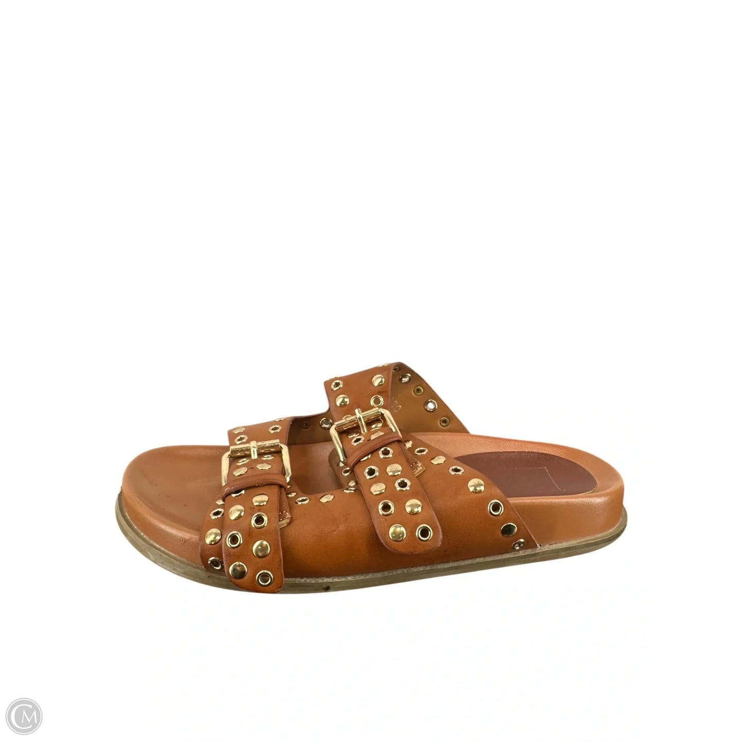 Sandals Flats By Shu Shop In Brown & Gold, Size: 7.5