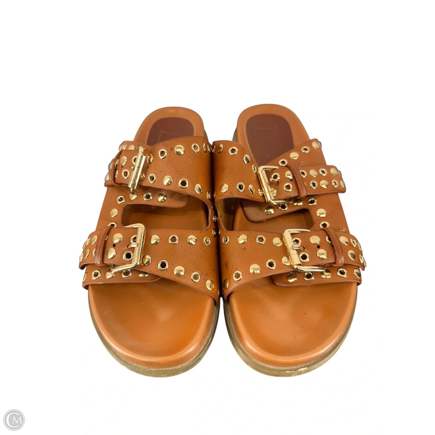 Sandals Flats By Shu Shop In Brown & Gold, Size: 7.5