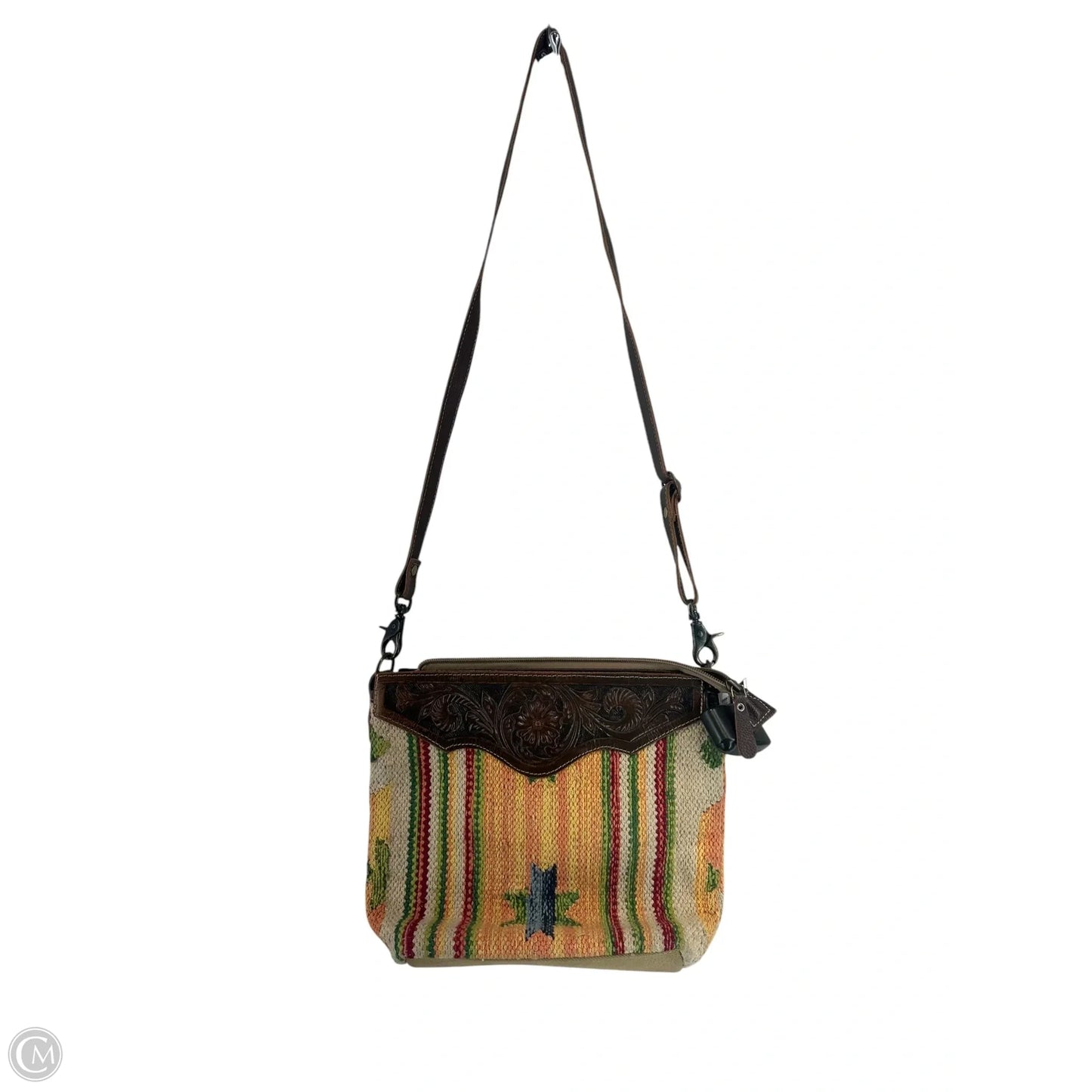 Crossbody Leather By Myra, Size: Medium